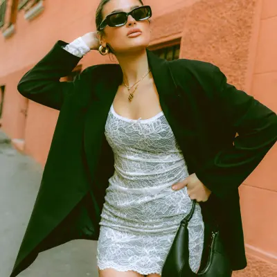 chic white slip dress that works day and night